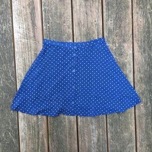Button Front Skater Skirt